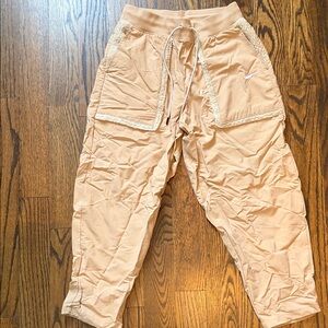 Nike light pink nylon track/jogger Pants with Logo